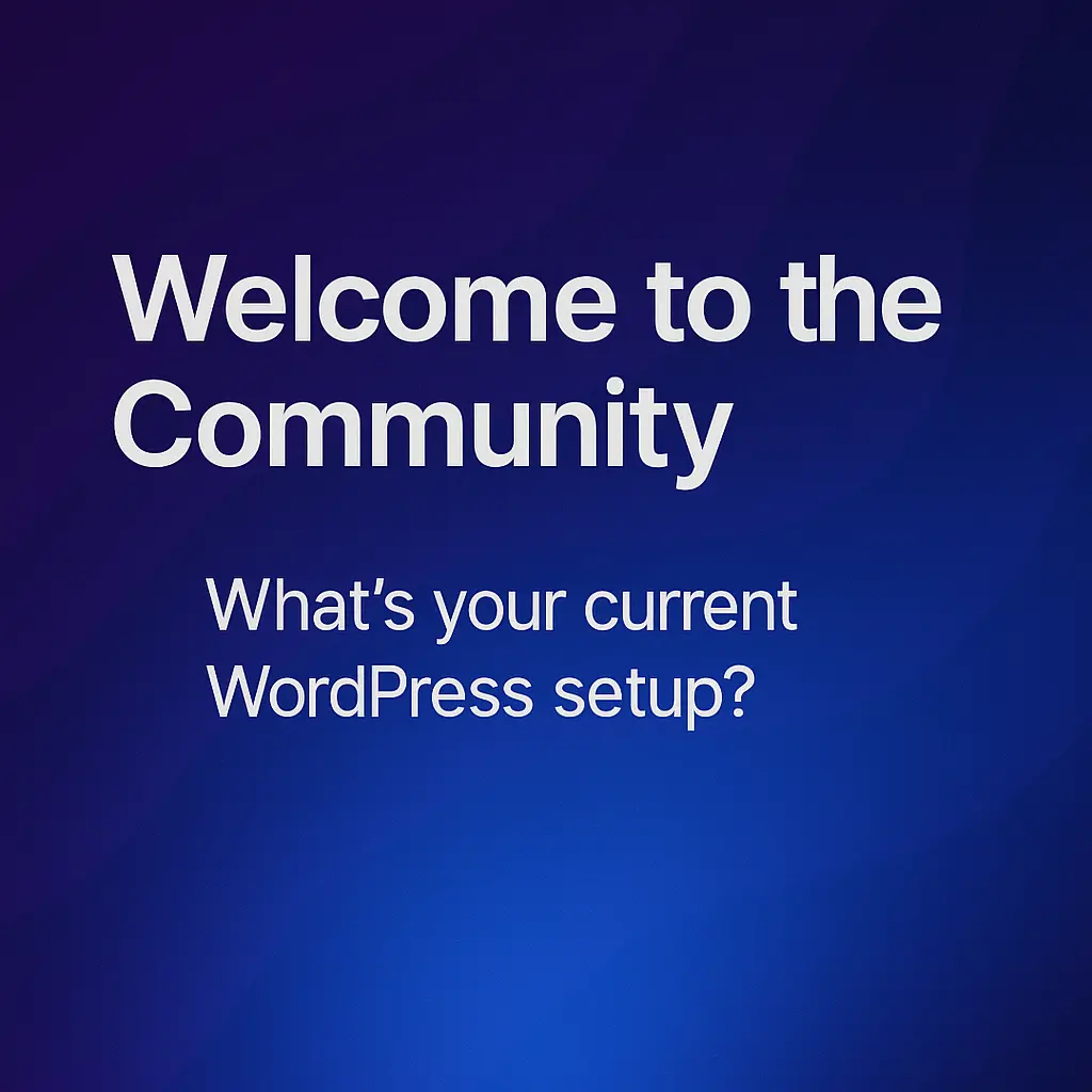 👋 Welcome to the Community